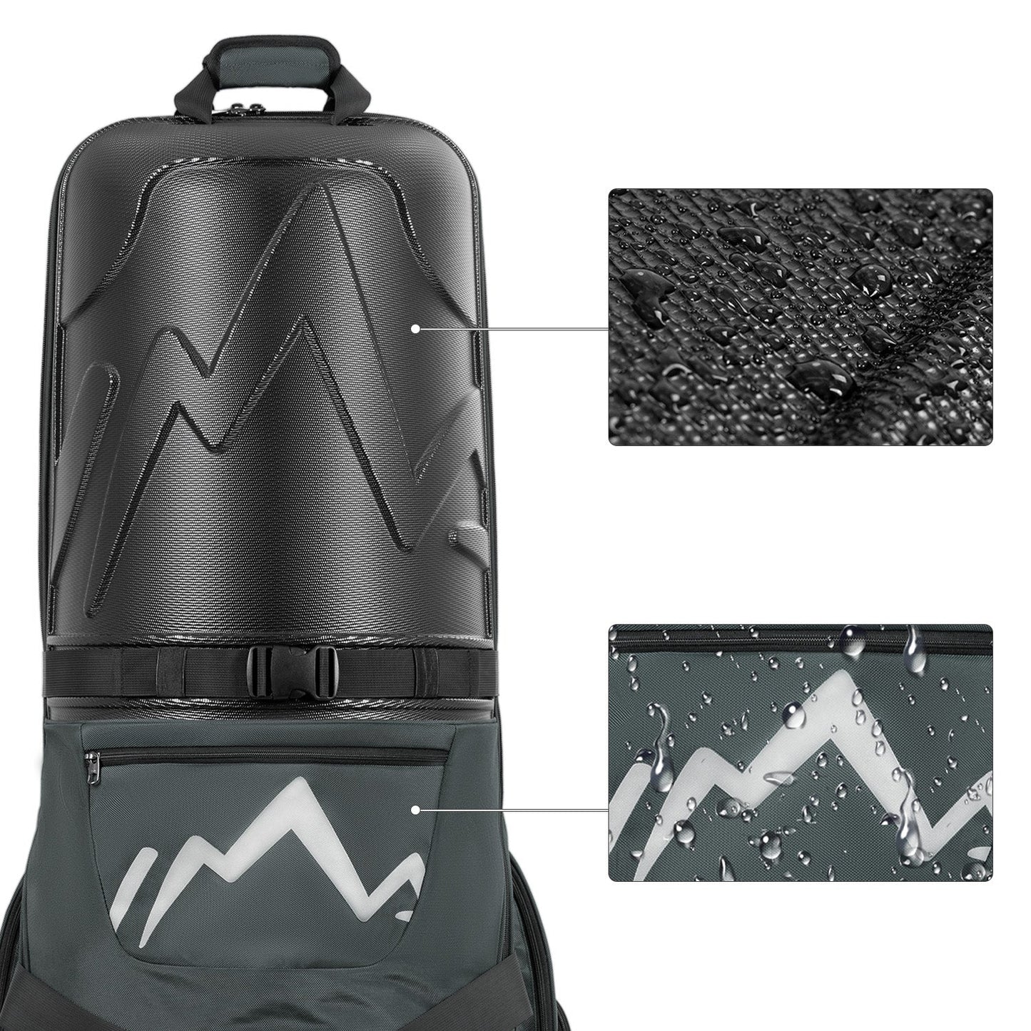 Golf Travel Bag for Airlines with Wheels-Deep Grey