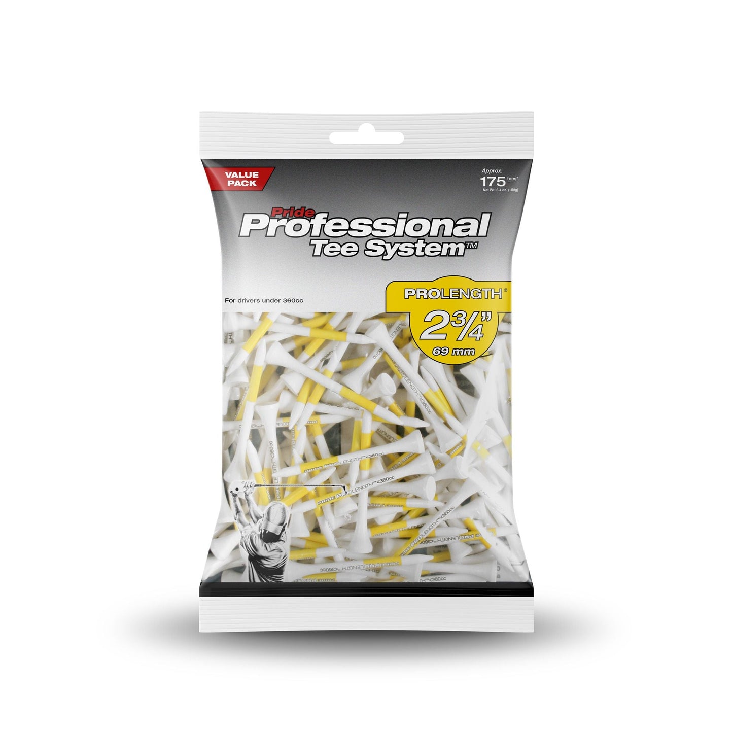 Pride PTS 2 3/4in Tees - 175 Pack