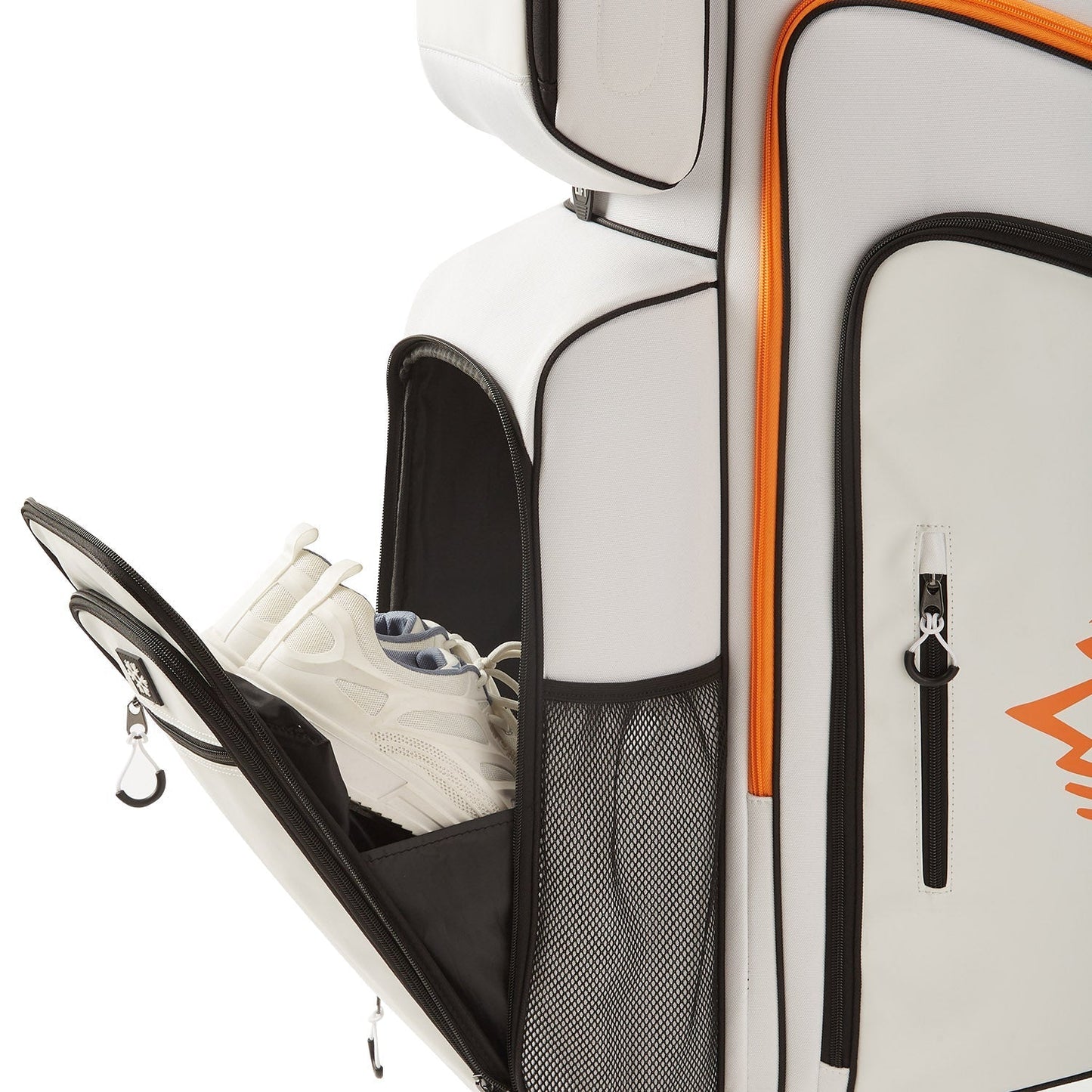 15-Way Full-Length Divider Golf Cart Bag-White Orange