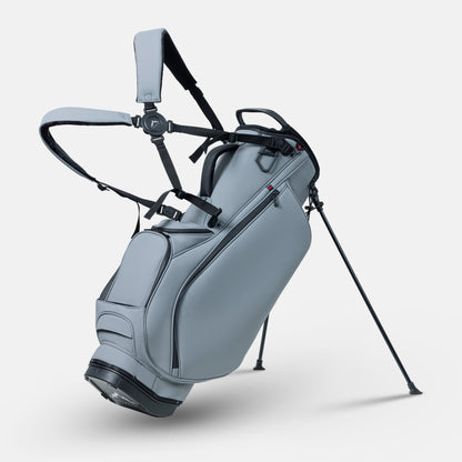 Premium 14-Way Leather Golf Stand Bag – Lightweight & Ergonomic with Full-Length Dividers-Grey