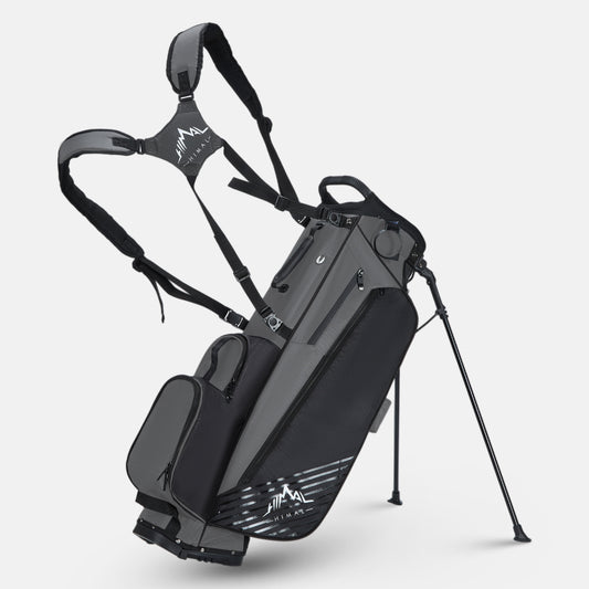 Golf Stand Bag with 8 Way Top Dividers-Black Grey