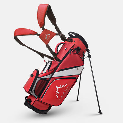 Golf Stand Bag with 4 Way Top Dividers-Red White