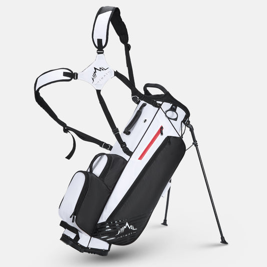 Golf Stand Bag with 8 Way Top Dividers-Black White