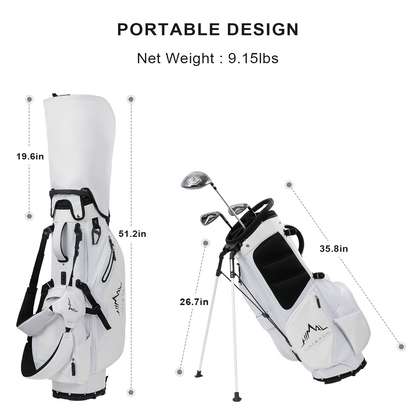 5-Way Golf Stand Bag-Pure White