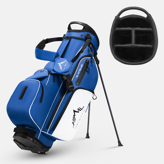 4-Way Full-Length Golf Stand Bag-Royal Blue White