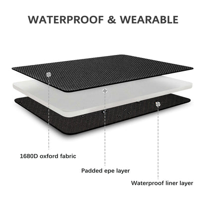 Heavy Duty Oxford Fabric Golf Travel Bag with Hard Case Top-Neutral Gray