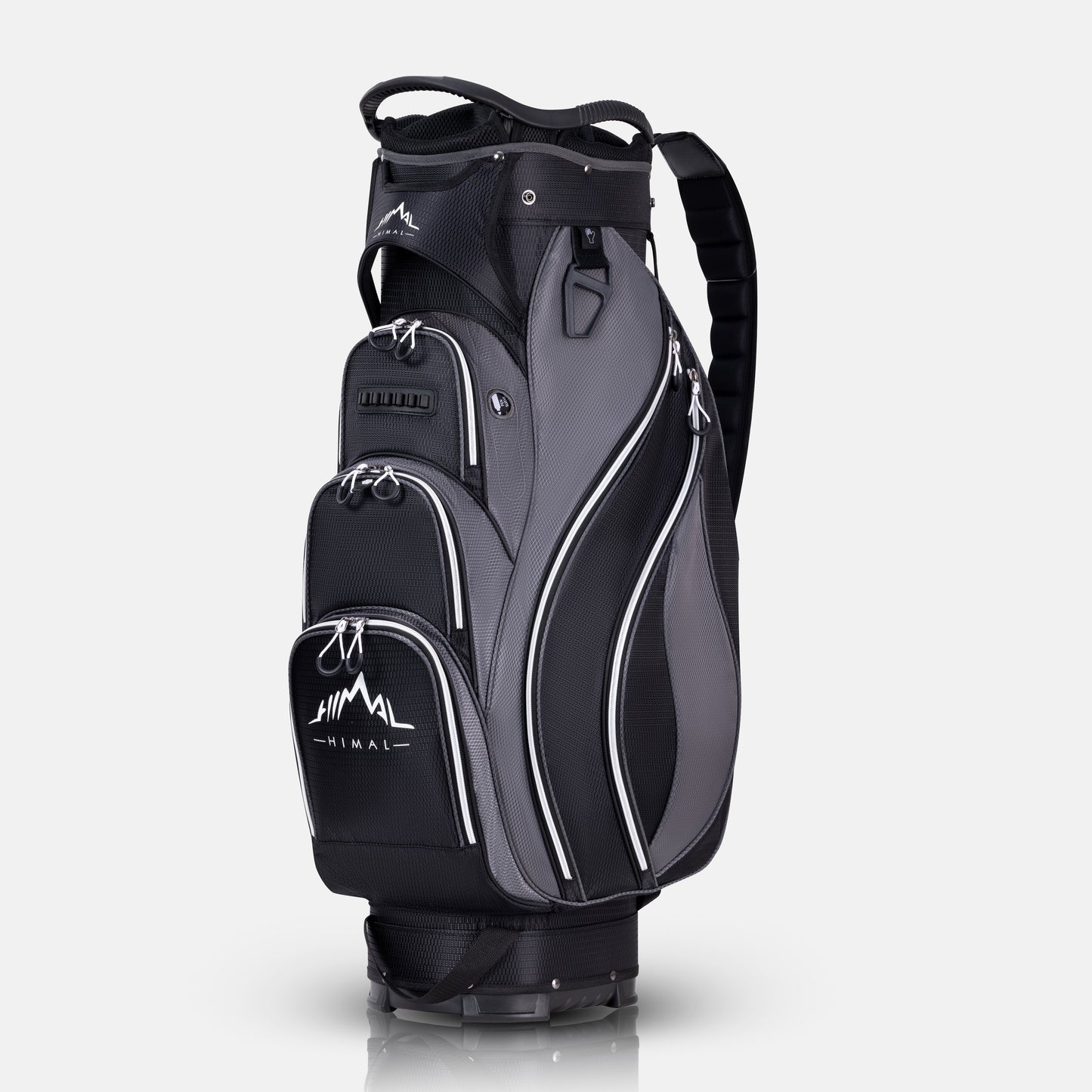 Golf Cart Bag with 14-Way Divider Top-Black Grey