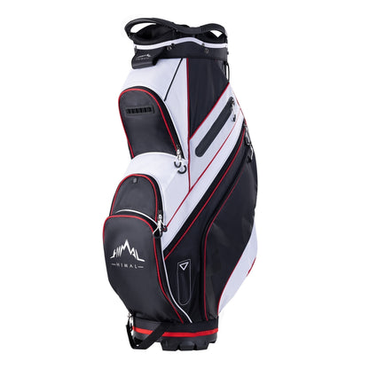 14-Way Golf Cart Bag with Organizer Divider-Black White