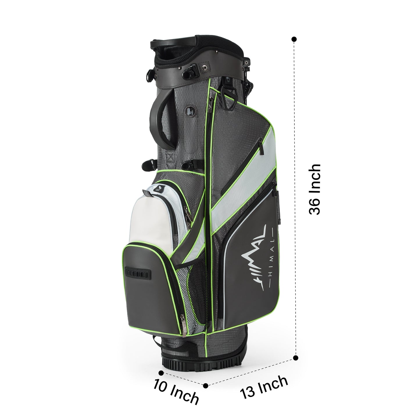 Golf Stand Bag with 4 Way Top Dividers-Gray White