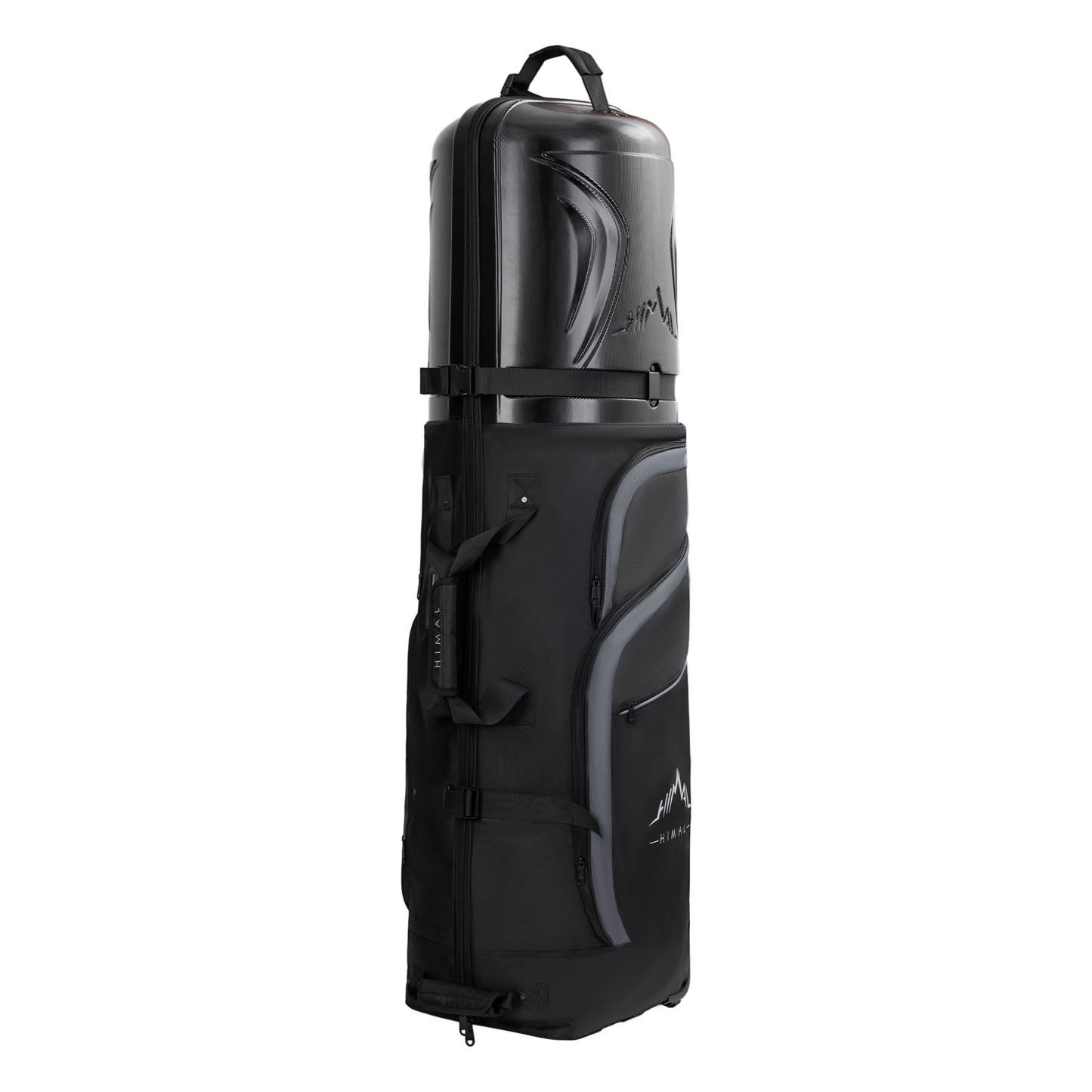 Heavy Duty Oxford Fabric Golf Travel Bag with Hard Case Top-Classic Black