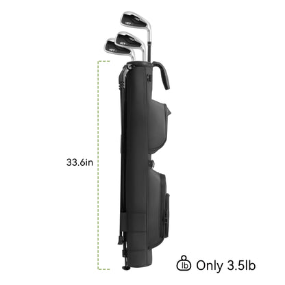 Lightweight Synthetic Leather Golf Stand Bag-Black