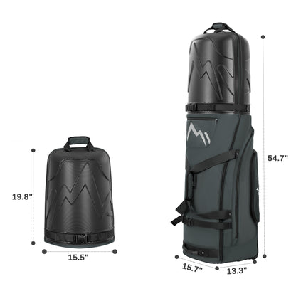 Golf Travel Bag for Airlines with Wheels-Deep Grey