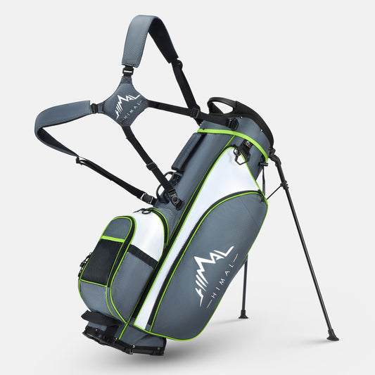 4-Way Golf Stand Bag-Steel Gray White