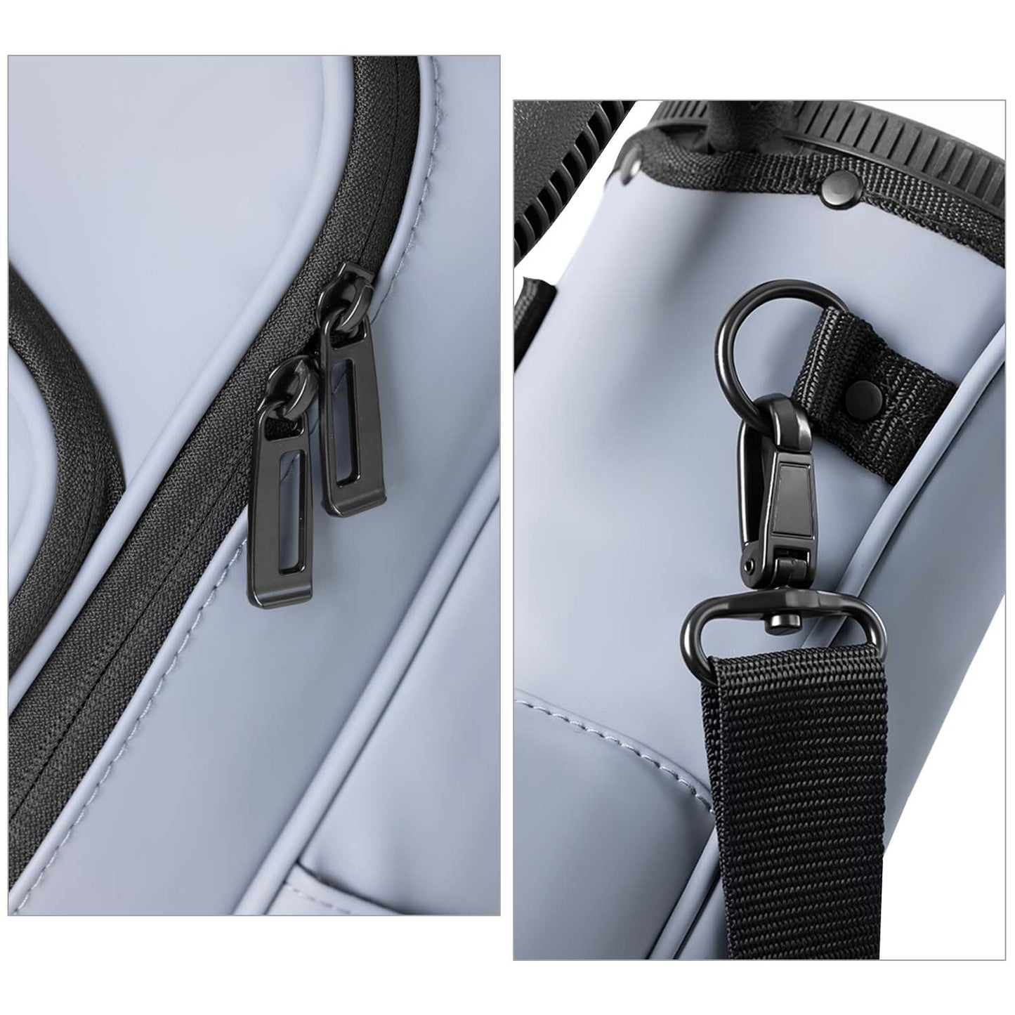 Lightweight Synthetic Leather Golf Stand Bag-Grey