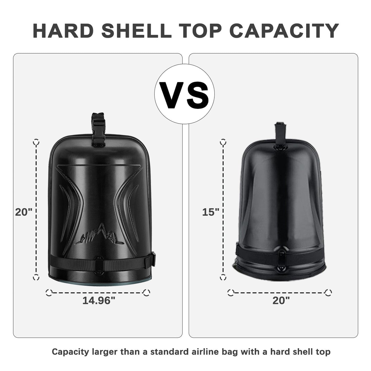 Heavy Duty Oxford Fabric Golf Travel Bag with Hard Case Top-Neutral Gray