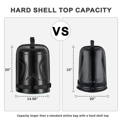 Heavy Duty Oxford Fabric Golf Travel Bag with Hard Case Top-Neutral Gray