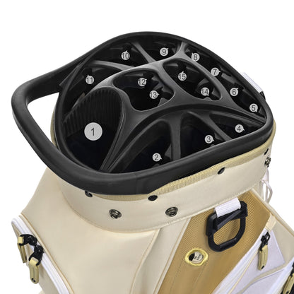 uniHimal Silence 002 Quiet Soundless 15 Way Organizer Dividers Golf Cart Bag Beige