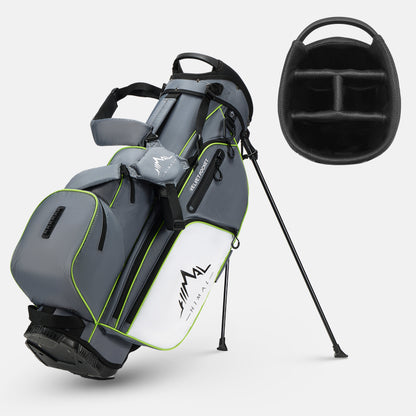 4-Way Full-Length Golf Stand Bag-Steel Gray White