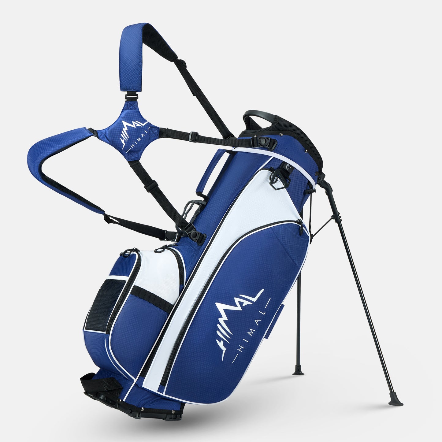 4-Way Golf Stand Bag-Royal Blue White