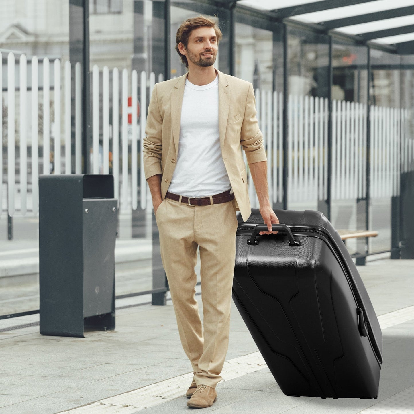 Hard Case Golf Travel Bag-Classic Black