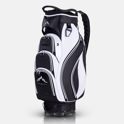 Golf Cart Bag with 14-Way Divider Top-Black White