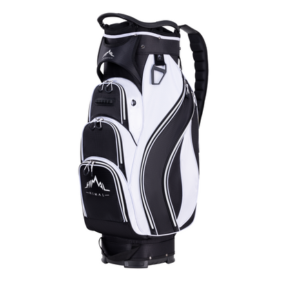 Golf Cart Bag with 14-Way Divider Top-Black White