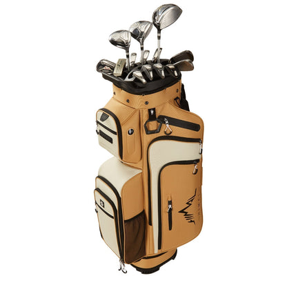 15-Way Full-Length Divider Golf Cart Bag-Beige