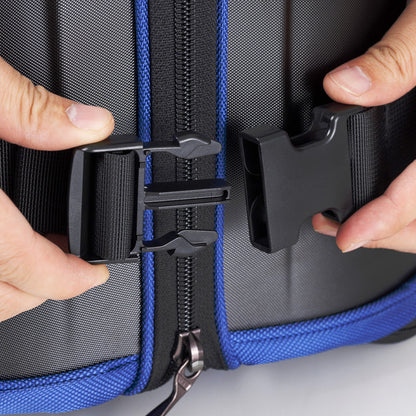 Golf Travel Bag with Hard Case Top-Blue