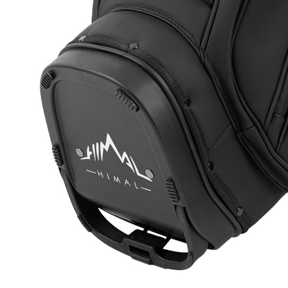 Premium 14-Way Leather Golf Stand Bag – Lightweight & Ergonomic with Full-Length Dividers-Black