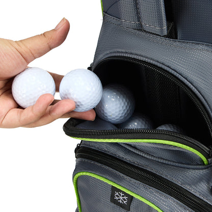 4-Way Full-Length Golf Stand Bag-Steel Gray White