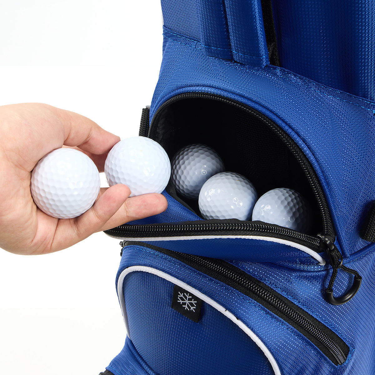 4-Way Full-Length Golf Stand Bag-Royal Blue White