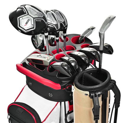 14-Way Full-Length Divider Golf Cart Bag-White