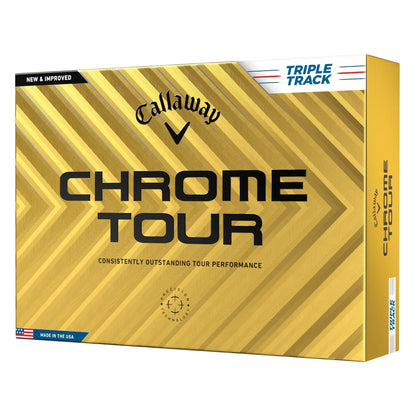 Callaway Chrome Tour Triple Track Golf Balls - White