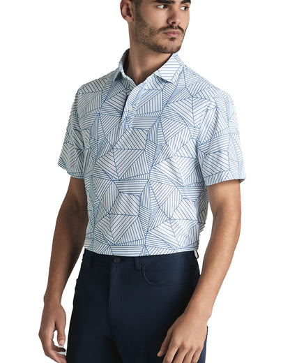 G/FORE Geometric Tech Pique Golf Polo