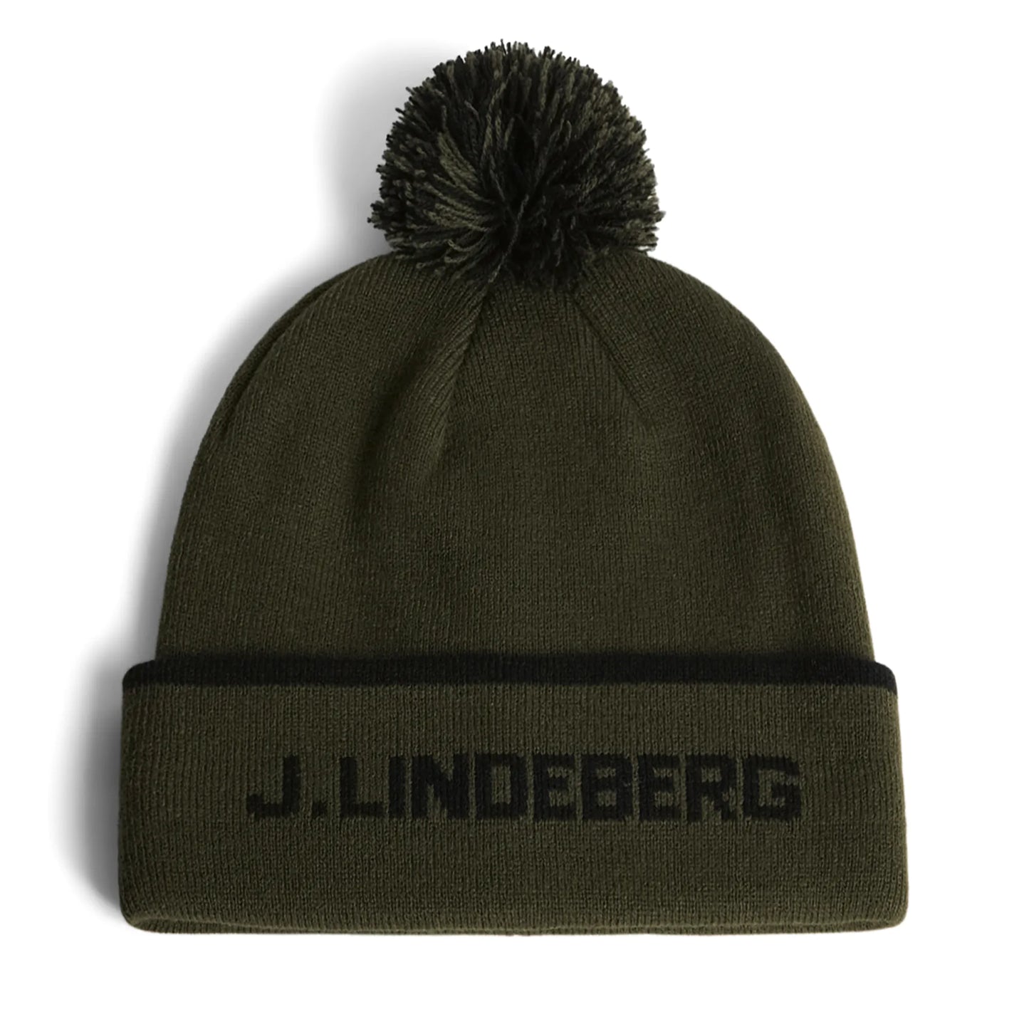 J.Lindeberg Stripe Beanie Golf Bobble Hat AW24