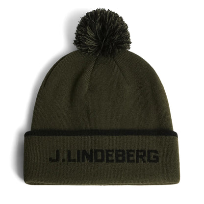 J.Lindeberg Stripe Beanie Golf Bobble Hat AW24