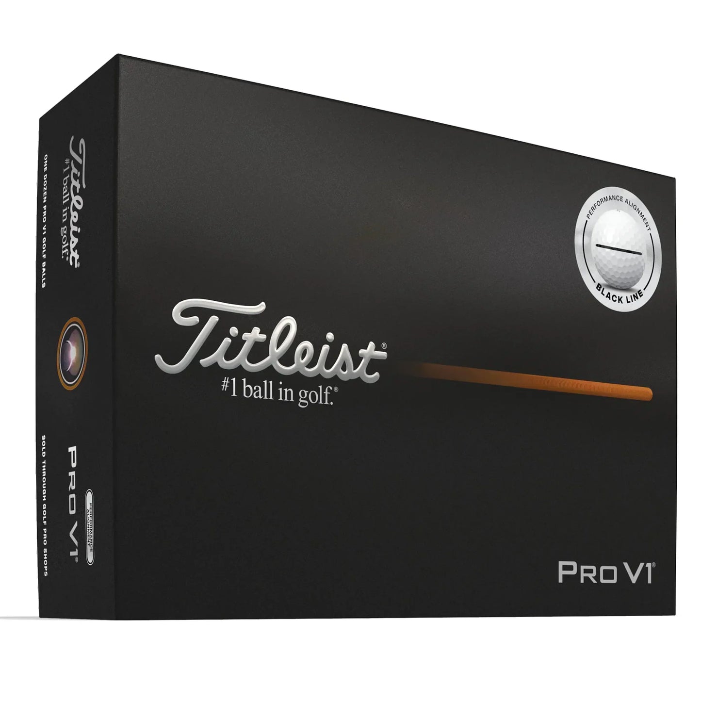 Titleist Pro V1 AIM Performance Alignment Golf Balls - Black