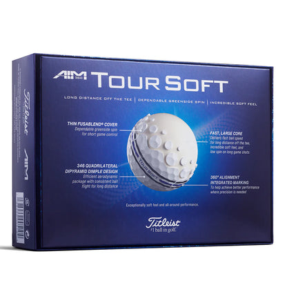 Titleist Tour Soft Golf Balls - White - AIM Full Wrap