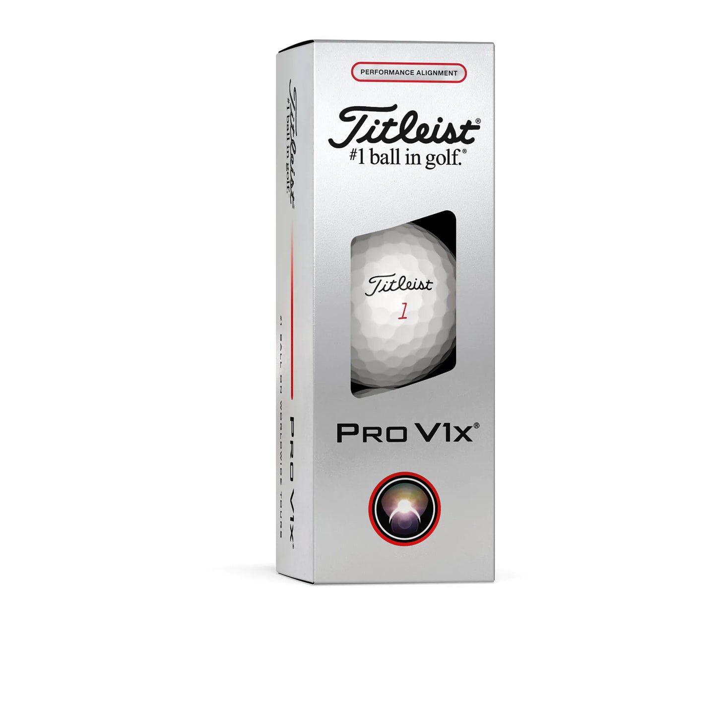 Titleist Pro V1x AIM Performance Alignment Golf Balls - Red